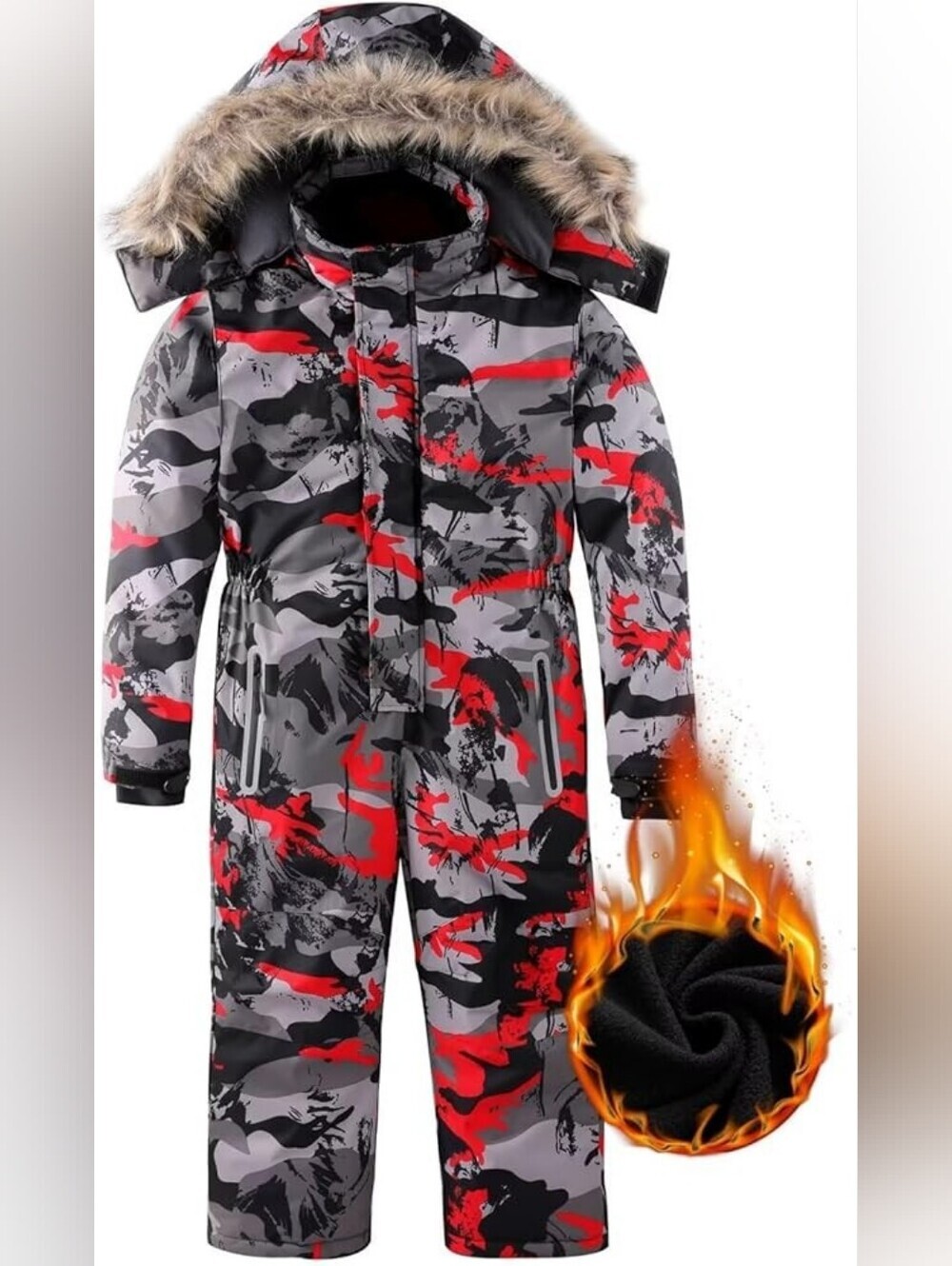 OHSNMAKSL Kids Camouflage Snowsuit